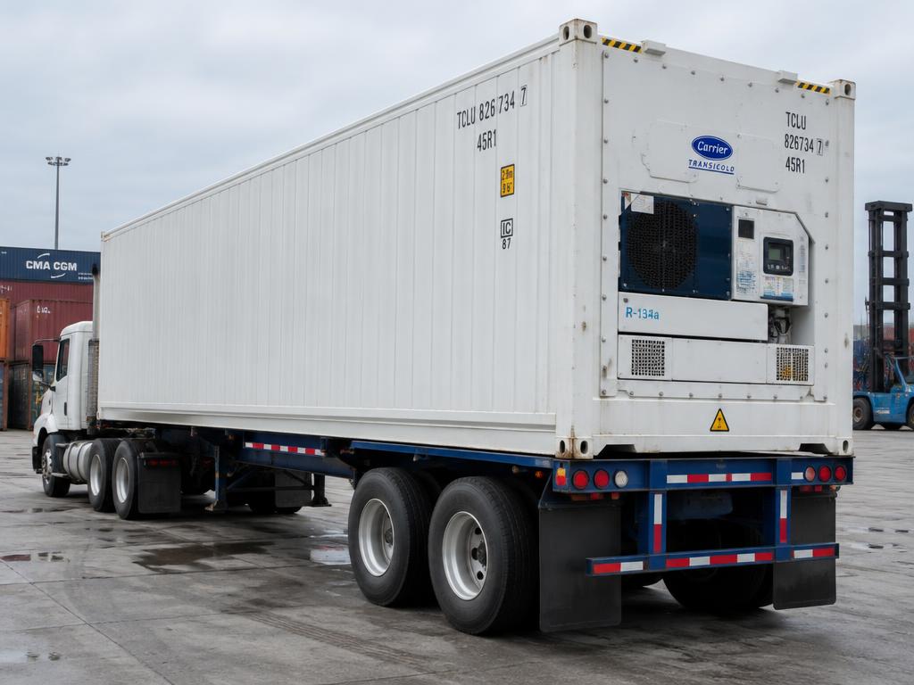 Reefer Container in Trailer